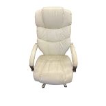 Staples contemporary leather swivel desk chair.