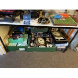 Collection of Pendelfin, clocks, glass, Wedgwood plates, novelty telephone, etc.