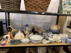 Collection of Oriental wares, Alfred Meakin, medicine bottles, Gallileo teapot,