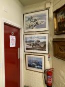 Three framed limited edition RAF prints.