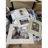 A very good collection of antique albumen worldwide photographs, postcards, signed etching,