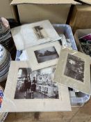 A very good collection of antique albumen worldwide photographs, postcards, signed etching,
