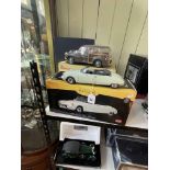 Two Sun Star models, 1:12 1967 Morris Minor and 1:18 1961 Citroen DS19.