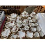 Royal Albert Old Country Roses tea and dinner wares, approximately 170 pieces.