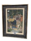 Stanley Royal, Cornwall Dec 45, pastel, 25.5cm by 17cm, in glazed frame.