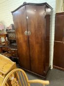 Mahogany double door Gents wardrobe and shaped front dressing table on cabriole legs.