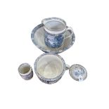 Maling Cetem ware five pieces toilet set.