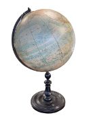 Vintage German globe by Peter Oestergaard, 60cm high.