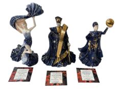 Three Wedgwood Galaxy Collection figures, Star Scatterer, The Governor and The Governess, all boxed.