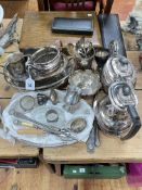 Collection of silver plated ware, cutlery, etc.