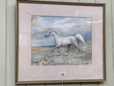 DM & EM Alderson, Abba Blue, watercolour, signed, titled and dated 1978, 28.5cm by 36.