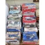 Collection of Airfix, Revell and other model aircraft kits.