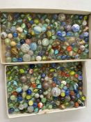 Good collection of vintage glass marbles, probably around 200.