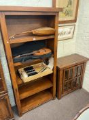 Barker & Stonehouse hardwood five tier open bookcase 183cm by 92cm by 36cm,