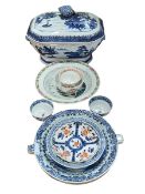 18th Century Chinse blue and white tureen and cover,