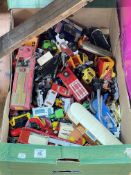 Box of diecast and other model vehicles.