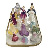 Collection of Coalport, Royal Doulton and Royal Worcester lady figurines (14).