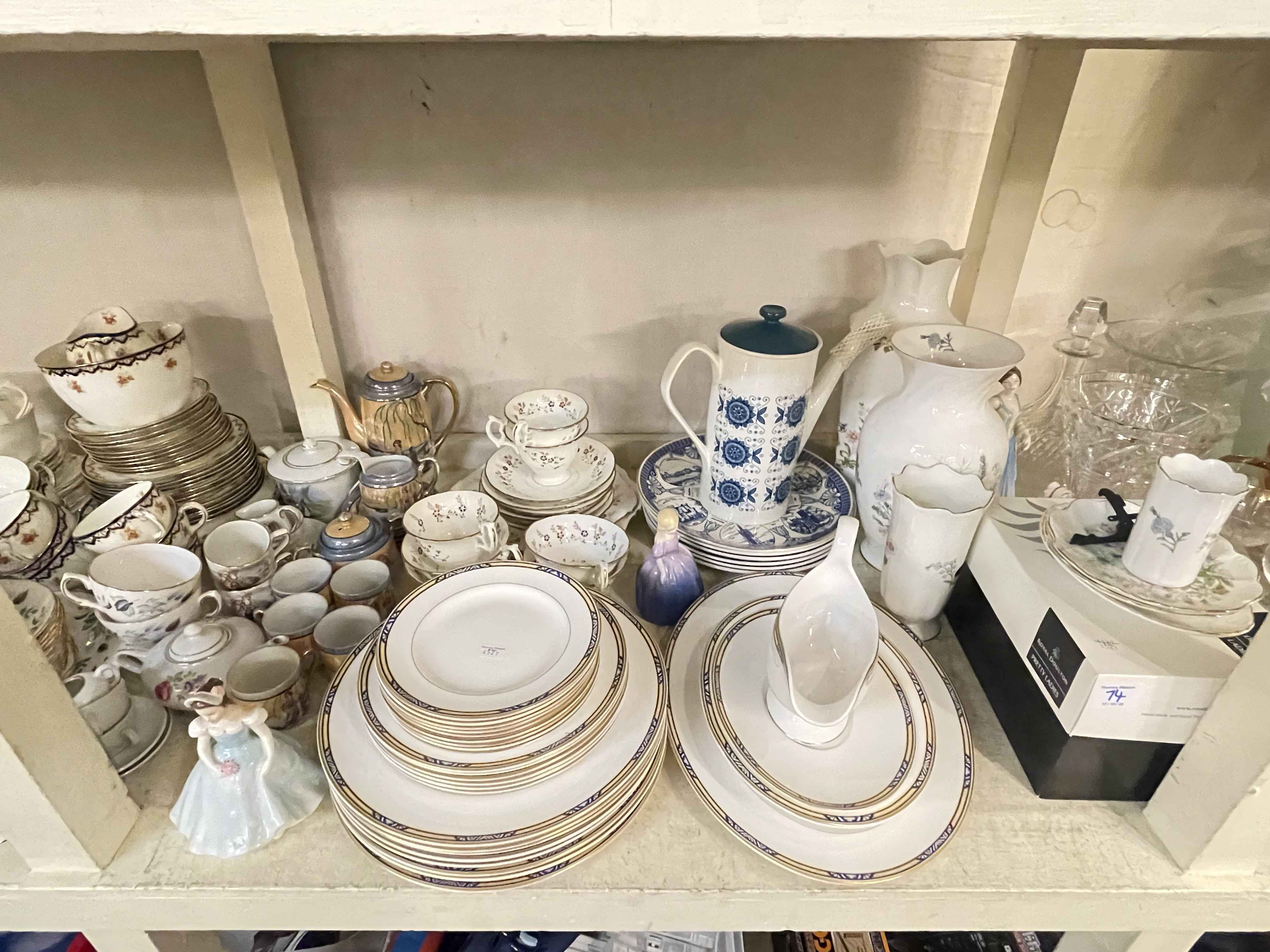 Spode Margarita table wares, Doulton figures, Aynsley Wild Tudor, various tea china, glassware, - Image 2 of 5