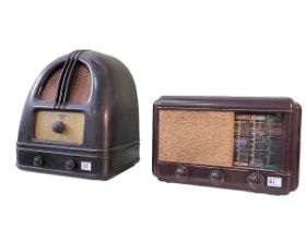 Philco model 444 Bakelite valve radio 40cm by 33cm and MKII Philco radio A535B 25cm by 38cm.