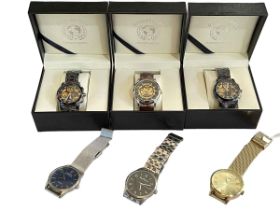 Collection of six gents wristwatches.