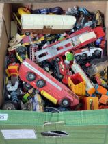 Collection of Diecast vehicle toys.