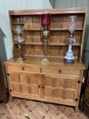 Lyndon Hammel, Cat & Mouseman adzed oak dresser,