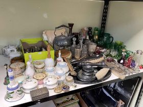Victorian and later glassware, silver plated ware, cutlery, dressing table wares, etc.