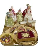 Seven Royal Doulton ladies including At Ease, Autumn Breezes, Janet,