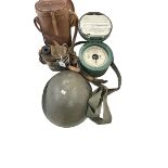 Collection of military interest including W & T Altimeter, helmet, night vision monocular,