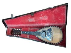 Inlaid mandolin with cased marked Pietro Esparza, Napoli.
