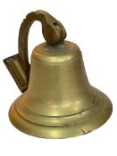 Brass ships bell marked Lea & Utley No. 44, 29cm.