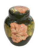 Moorcroft Hibiscus ginger jar, 15cm.