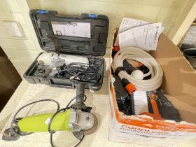 Cordless pressure washer, angle grinder and multi tool (3).