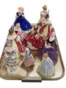 Ten Royal Doulton ladies including Dinky Do, Southern Belle, Meg, Charlotte, etc.