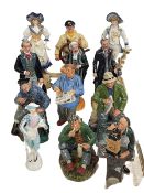 Ten Royal Doulton figures including The Helmsman, Statesman, The Lawyer and Sir Henry Doulton,