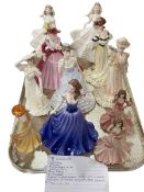 Collection of eleven Coalport lady figurines including Lyndsey, Breeze, etc.