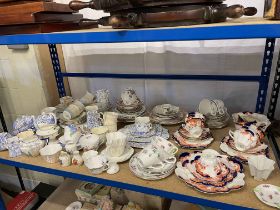 Collection of Shelley and other decorative teawares, crested china, etc.