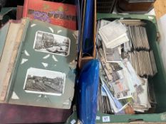 Collection of postcards including topo Britain, humorous, vintage albums, etc.