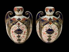 Pair of Crown Derby vases 1128.