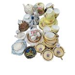 Royal Crown Derby Imari teawares, Aynsley tea set, Imperial Rose tea set, etc.