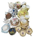 Royal Crown Derby Imari teawares, Aynsley tea set, Imperial Rose tea set, etc.