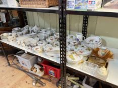 Large collection of Royal Worcester including tureens, serving and flan dishes, Carnival Glass dish,
