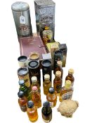 Collection of whisky and miniatures including Chivas Regal, 70cl and 1 litre.