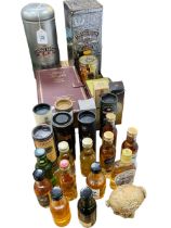 Collection of whisky and miniatures including Chivas Regal, 70cl and 1 litre.