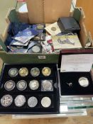 Collection of silver proof coins including Royal Mint London 2012 Olympics,