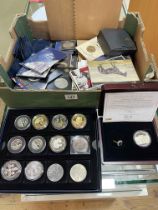 Collection of silver proof coins including Royal Mint London 2012 Olympics,
