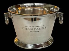 Champagne bucket marked 'Cuvee De Prestige Du Louvois', 25cm.