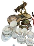 Border Fine Arts 'Ladies of the Stream' figure, Wedgwood Angela, collectors plates, etc.