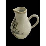 Antique Chinese Export Grisaille sparrow beak jug, 11cm.