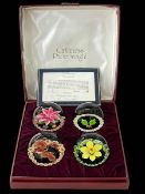Caithness glass Four Seasons paperweights in box, COA No. 114.
